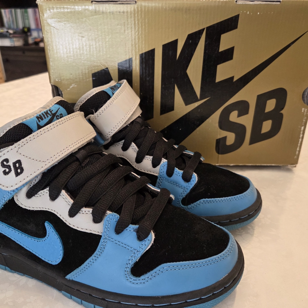Nike Dunk Mid Pro SB Black and Blue Sneakers
